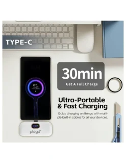 plugd Mini USB-C Fast Charge Power Bank 5000mAh 18.5W