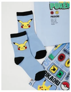 Pokemon Pokemon Pikachu Pyjama With Socks in Arctic Blue