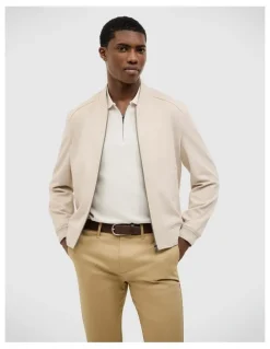 Politix Brandon Performance Bomber Jacket in Fawn