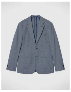 Politix James Textured Two-toned Blazer in Blue