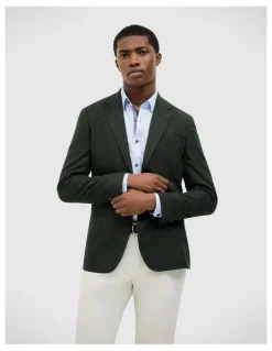 Politix Lawson Windowpane Check Blazer in Dk Khaki