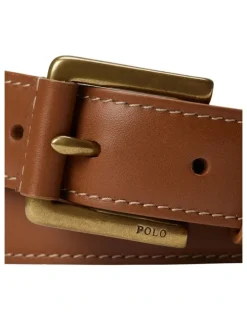 Polo Ralph Lauren Calfskin Dress Belt in Brown