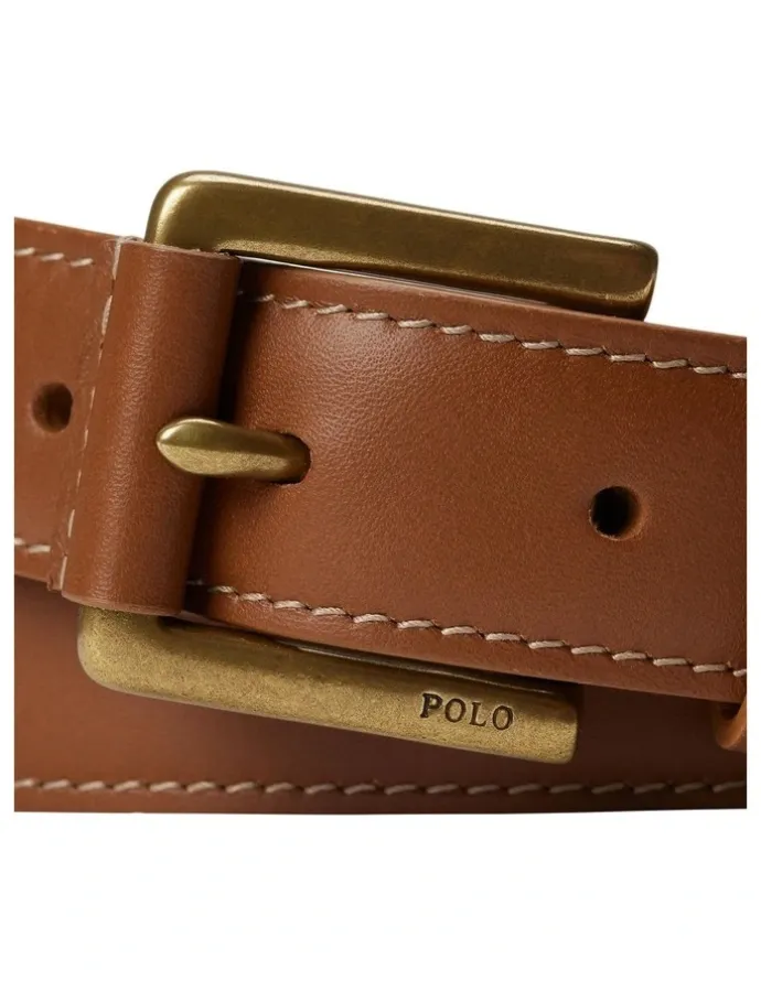 Polo Ralph Lauren Calfskin Dress Belt in Brown
