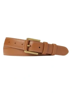 Polo Ralph Lauren Calfskin Dress Belt in Brown
