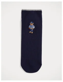 Polo Ralph Lauren Polo Bear Mini-Cable Quarter-Crew Socks