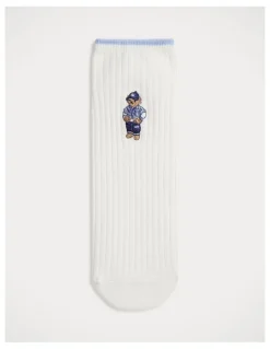 Polo Ralph Lauren Polo Bear Mini-Cable Quarter-Crew Socks