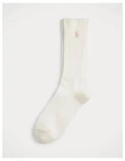 Polo Ralph Lauren Ribbed Cotton-Blend Crew Socks