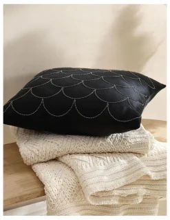 Private Collection Kinsey Square Cushion in Black
