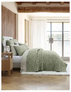 Private Collection Lilian Bedspread Coverlet in Moss