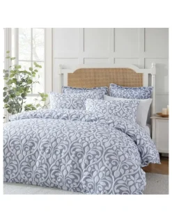 Private Collection Marina Quilt Cover Set in Blue
