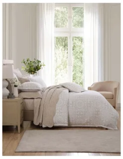 Private Collection Mayfair Quilt Cover Set in Stone