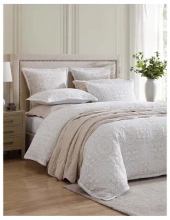 Private Collection Mayfair Quilt Cover Set in Stone