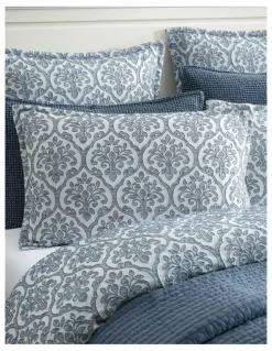 Private Collection Theodora Quilt Cover Set in Petrol