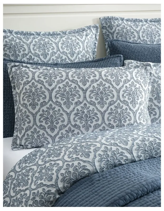 Private Collection Theodora Quilt Cover Set in Petrol