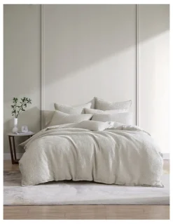 Private Collection Urban Waffle Quilt Cover Set in Stone
