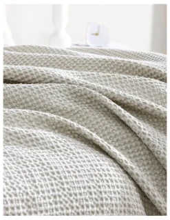Private Collection Urban Waffle Quilt Cover Set in Stone