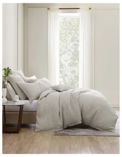 Private Collection Urban Waffle Quilt Cover Set in Stone