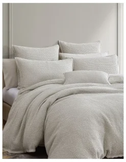 Private Collection Urban Waffle Quilt Cover Set in Stone