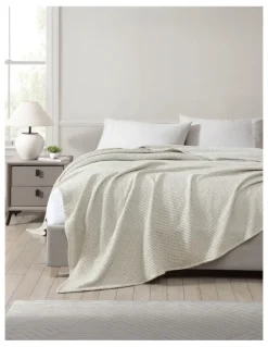 Private Collection Urban Waffle Blanket in Stone