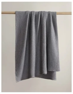 Private Collection Urban Waffle Blanket in Charcoal