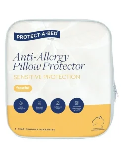 Protect-A-Bed Anti-Allergy Tencel Waterproof Pillow Protector in White