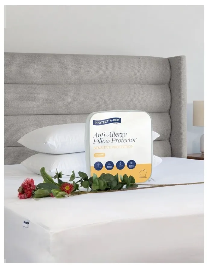 Protect-A-Bed Anti-Allergy Tencel Waterproof Pillow Protector Twin in White