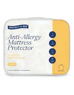 Protect-A-Bed Anti Allergy Tencel Waterproof Mattress Protector in White`