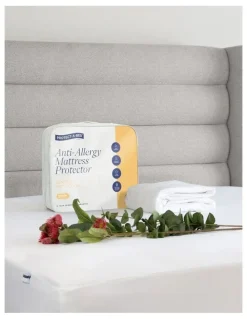 Protect-A-Bed Anti Allergy Tencel Waterproof Mattress Protector in White`