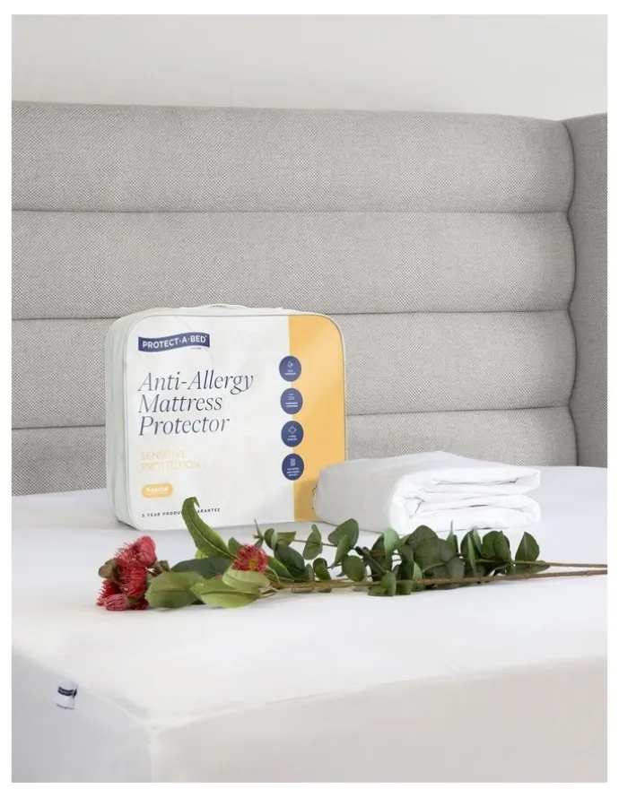 Protect-A-Bed Anti Allergy Tencel Waterproof Mattress Protector in White`