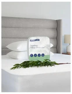 Protect-A-Bed Bamboo Waterproof Pillow Protector Twin Pack in White