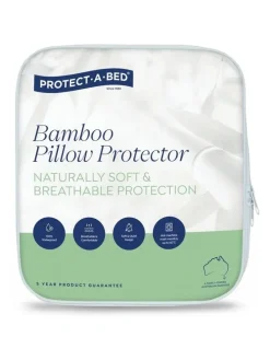 Protect-A-Bed Bamboo Waterproof Pillow Protector Twin Pack in White