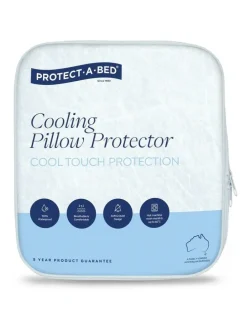 Protect-A-Bed Cooling Waterproof Pillow Protector in White