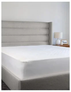 Protect-A-Bed Cotton Rich Quilted Waterproof Mattress Protector in White