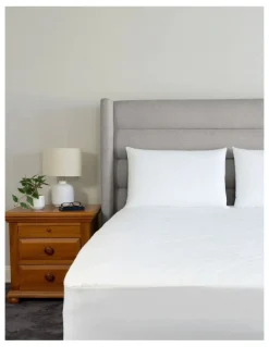 Protect-A-Bed Cotton Rich Quilted Waterproof Pillow Protector Twin in White