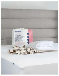 Protect-A-Bed Organic Cotton Terry Waterproof Mattress Protector in White