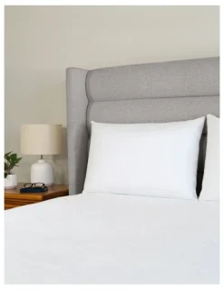 Protect-A-Bed Organic Cotton Terry Waterproof Pillow Protector Twin Pack in White