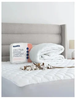 Protect-A-Bed Ultra Plush Waterproof Mattress Topper And Protector in White