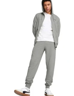 Puma Ess Full Zip Hooded Fleece Jacket in Grey
