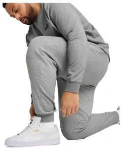 Puma Ess No. 1 Logo Sweatpants in Medium Grey Heather