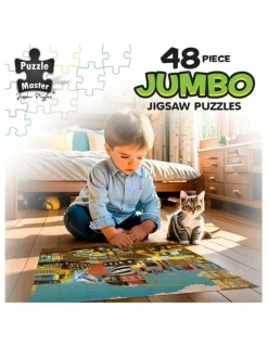 Puzzle Master Jumbo Floor Puzzle Construction Site 48 Piece