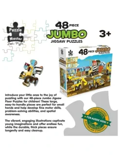 Puzzle Master Jumbo Floor Puzzle Construction Site 48 Piece