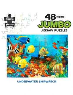 Puzzle Master Jumbo Floor Puzzle Underwater Shipwreck 48 Piece