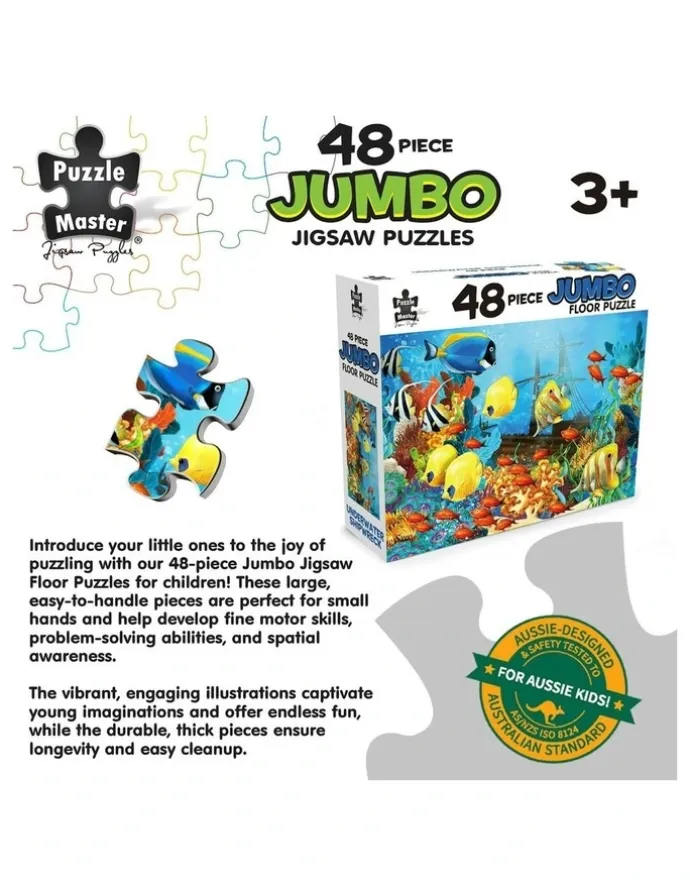Puzzle Master Jumbo Floor Puzzle Underwater Shipwreck 48 Piece