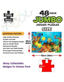 Puzzle Master Jumbo Floor Puzzle Underwater Shipwreck 48 Piece