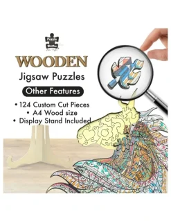 Puzzle Master Wooden Horse Jigsaw Puzzle 124 Piece