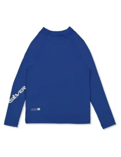 Quiksilver All Time Long Sleeve Rash Vest in Monaco in Blue