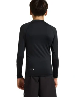 Quiksilver All Time Long Sleeve Rash Vest in Black