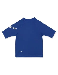 Quiksilver All Time Short Sleeve Rash Vest in Monaco Blue