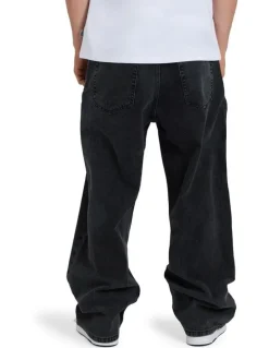 Quiksilver Baggy Denim Pants Black Black Used