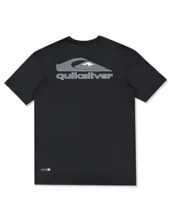 Quiksilver Boys 8-16 Carbon Short Sleeve Rashguard In Black